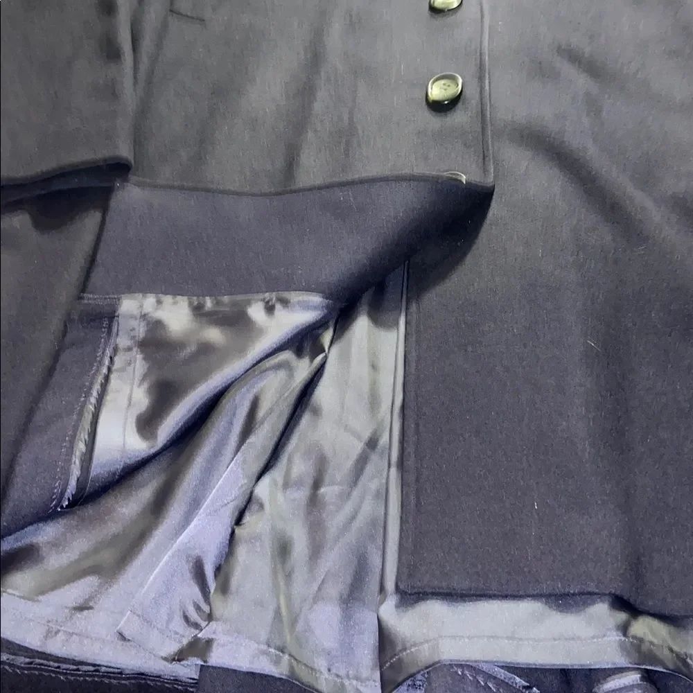 Nwt Lattelier Navy Cashmere Wool Blend Coat Ladies Xl — image 7 of 8